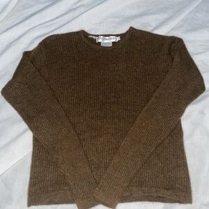 jh collectibles sweater 100% Merino Wool Size L Brown